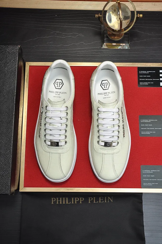 Philipp Plein Sneakers Platform جلد تمساح مطبوع أسلوب حياة 9