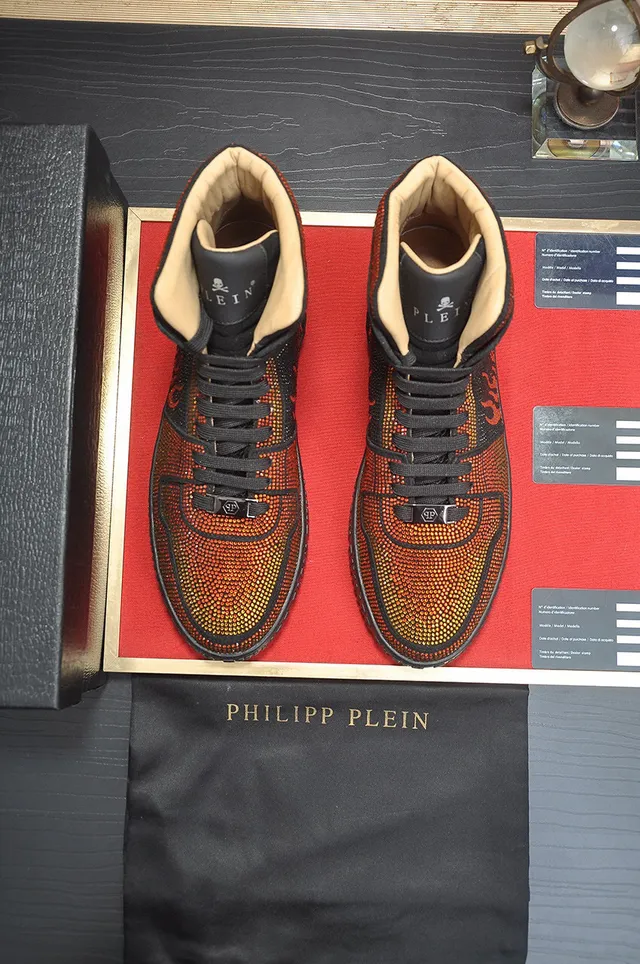 Philipp Plein Crystal Flame tênis lifestyle de bico alto 3