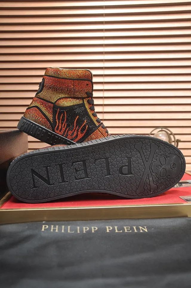 Philipp Plein Crystal Flame tênis lifestyle de bico alto 7