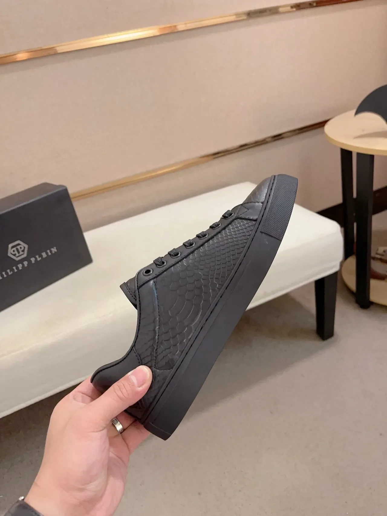 Philipp Plein Giana Loro Snakeskin Black Lifestyle Sneakers 5