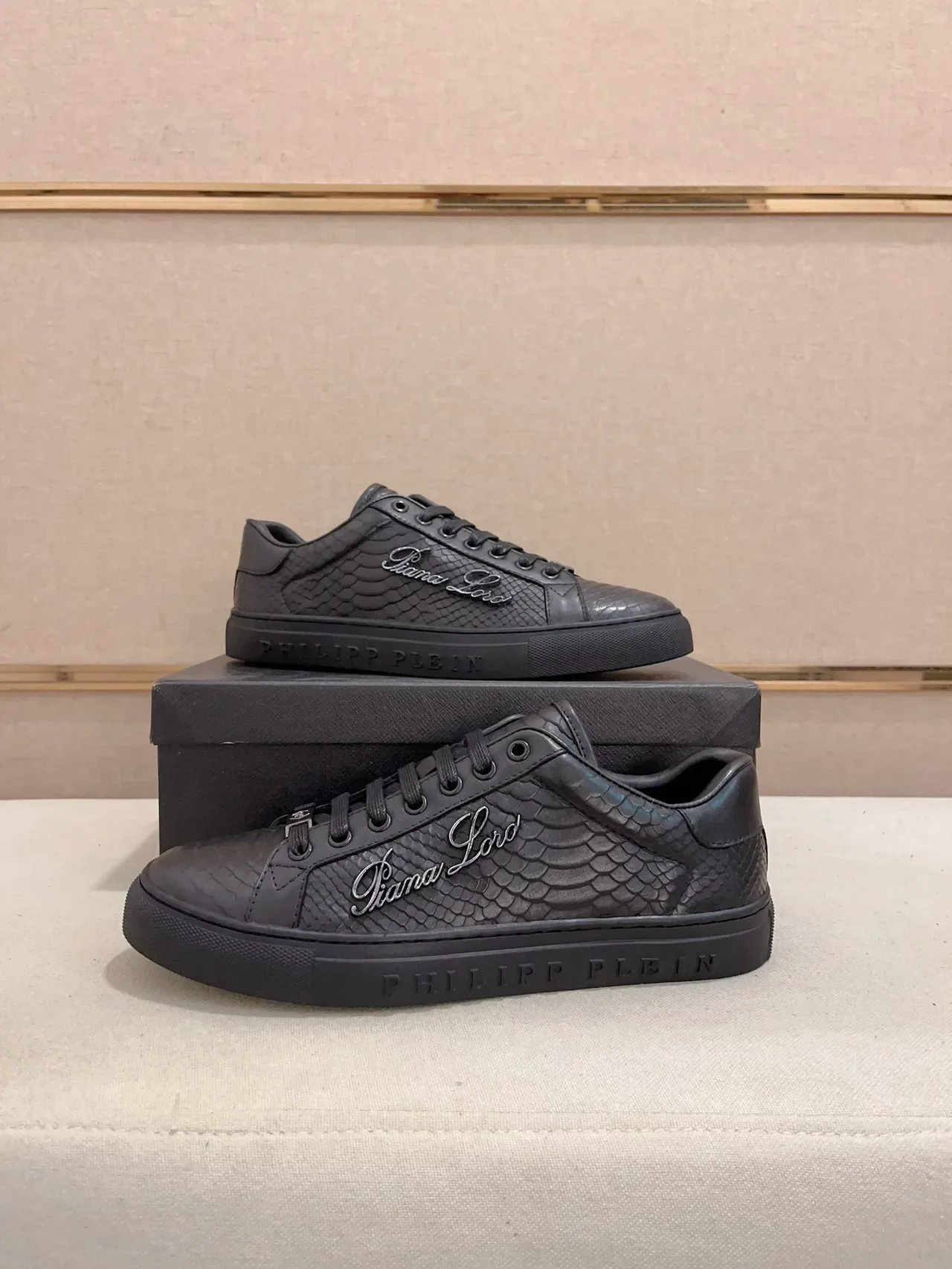 Philipp Plein Giana Loro Snakeskin Black Lifestyle Sneakers 7