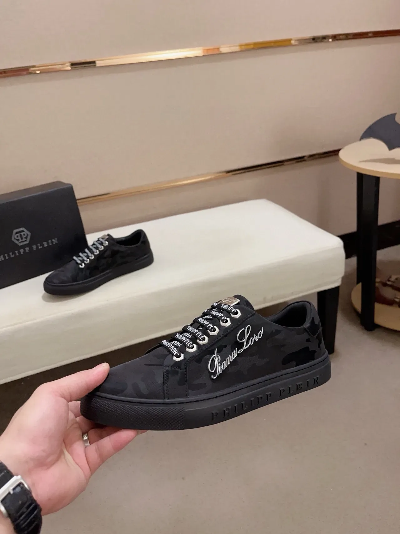 Philipp Plein Gianna Loro Camo Print حذاء رياضي أسلوب حياة 3