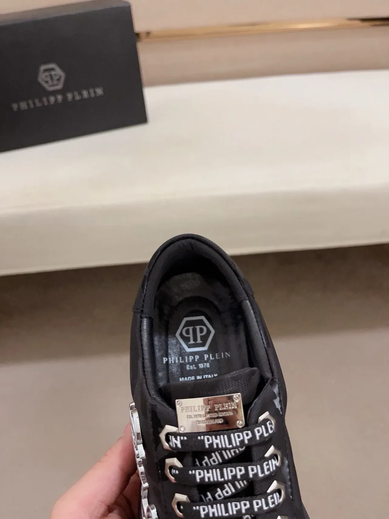 Philipp Plein Gianna Loro Camo Print حذاء رياضي أسلوب حياة 6