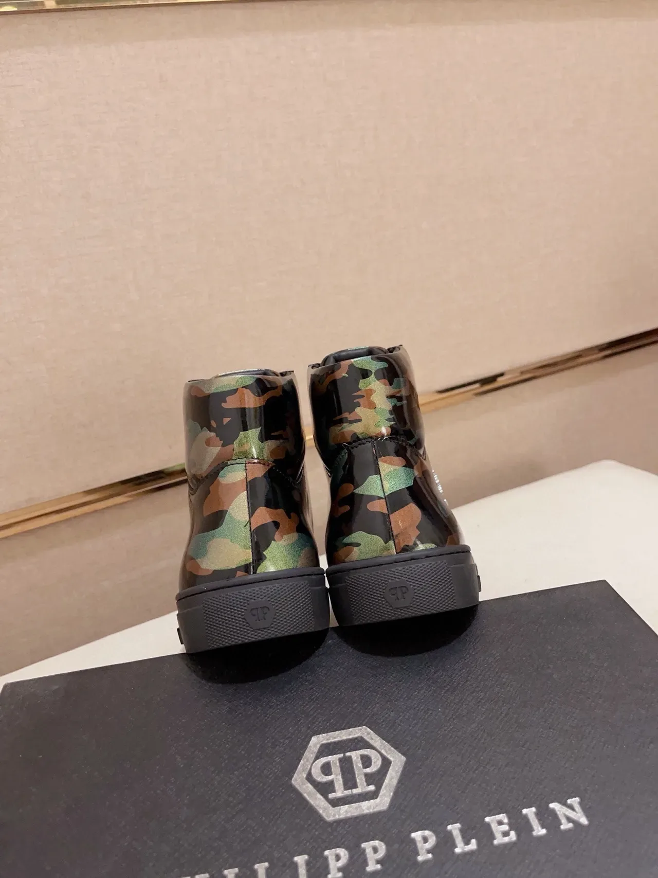 Philipp Plein Glossy Camo High-Top Sneaker 9