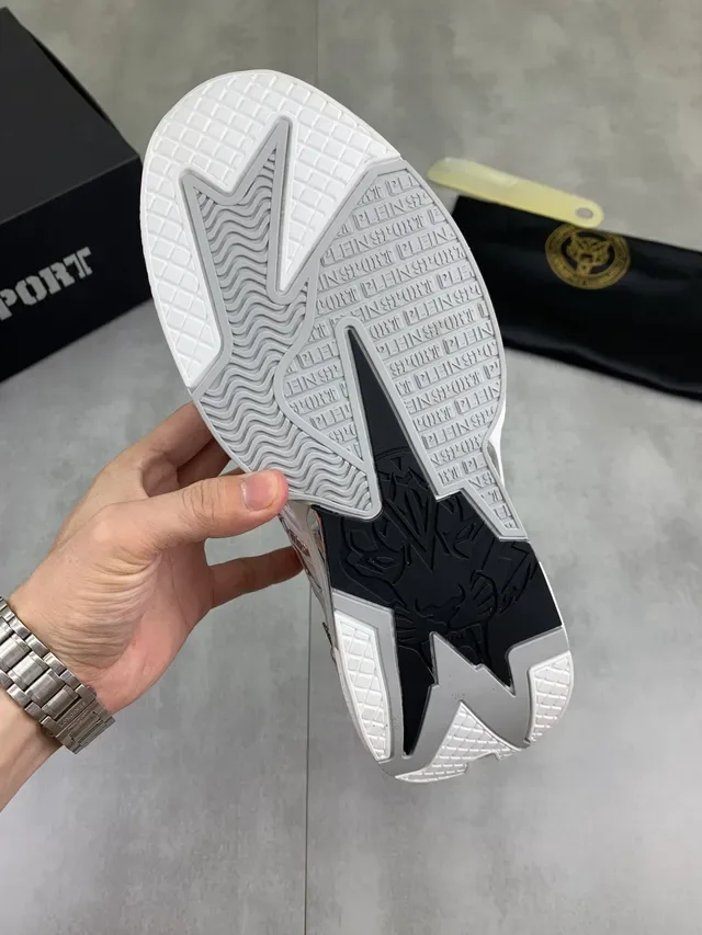 Philipp Plein Plein Sport Sneaker Blanc en Maille et Cuir 2