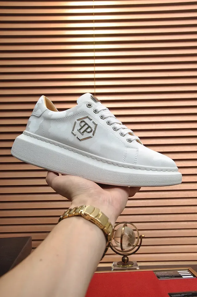 Philipp Plein PP Logo Sneakers plateforme blanc camo tonal lifestyle sneakers 7