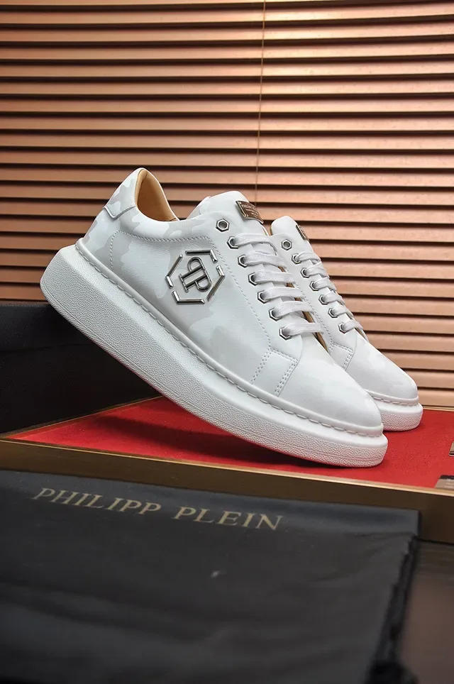 Philipp Plein PP Logo Sneakers plateforme blanc camo tonal lifestyle sneakers 9