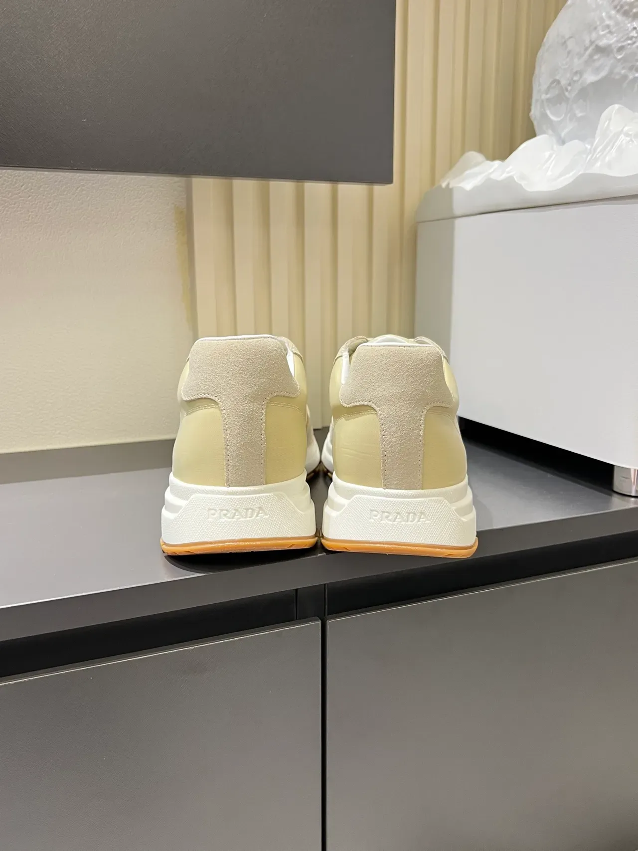 Prada Cloudbust Beige and Cream Lifestyle Sneakers 2