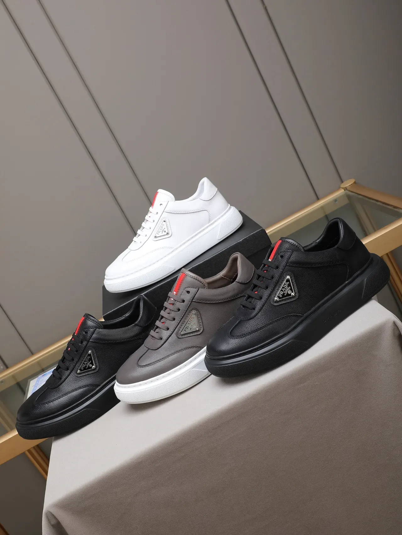 Prada Cloudbust Black Leather Lifestyle Sneaker 2