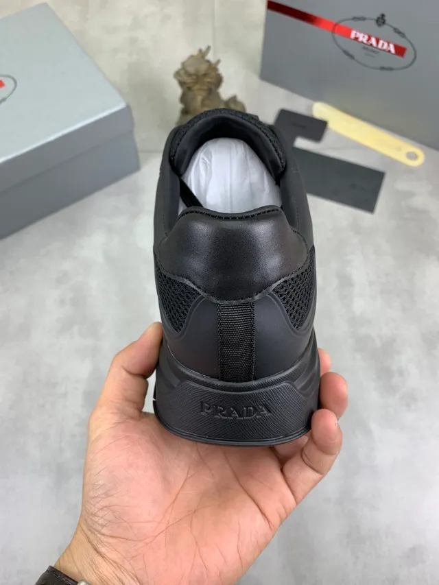 Prada Cloudbust Black Mesh and Rubber Lifestyle Sneakers 3
