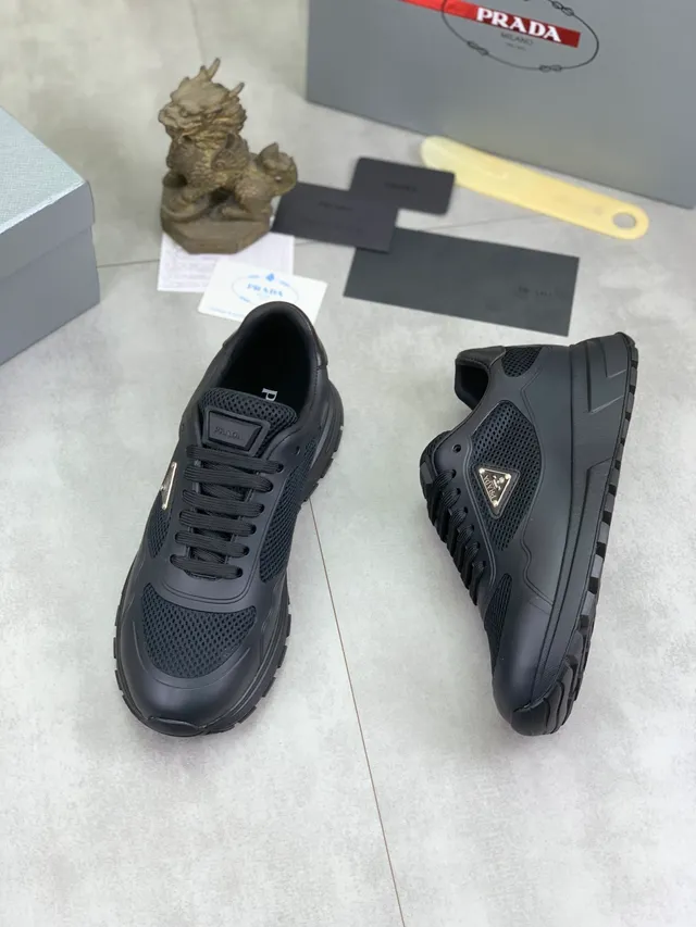 Prada Cloudbust Black Mesh and Rubber Lifestyle Sneakers 5