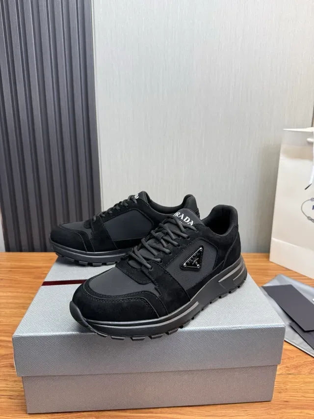 Prada Cloudbust Black Mixed-Material Lifestyle Sneakers 3