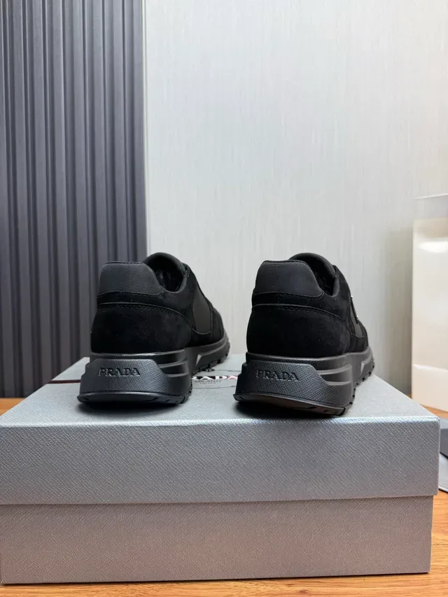 Prada Cloudbust Black Mixed-Material Lifestyle Sneakers 4