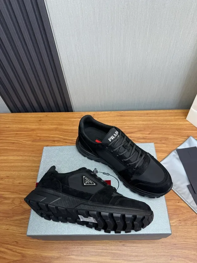 Prada Cloudbust Black Mixed-Material Lifestyle Sneakers 5