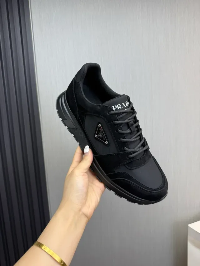 Prada Cloudbust Black Mixed-Material Lifestyle Sneakers 7