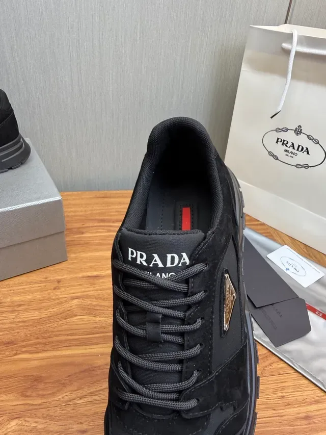 Prada Cloudbust Black Mixed-Material Lifestyle Sneakers 8