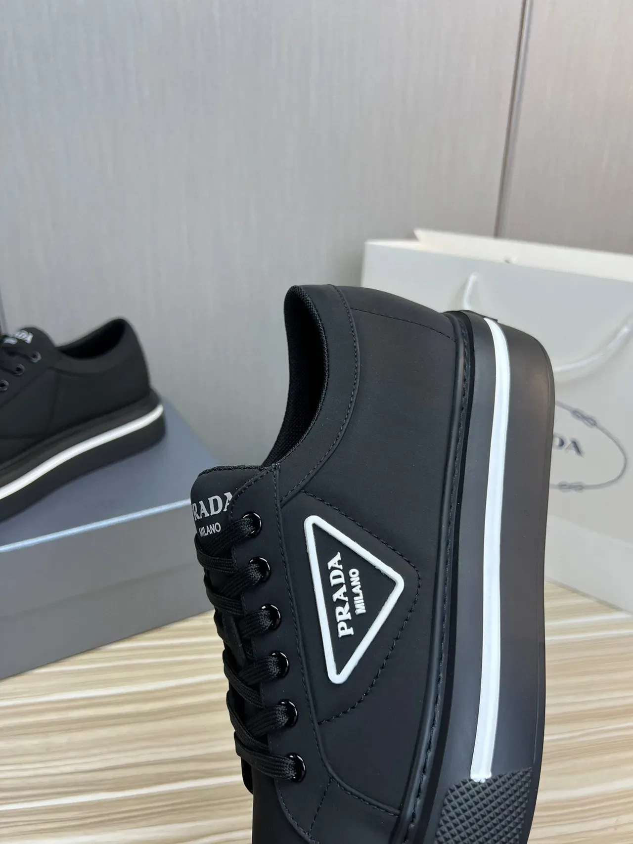 Prada Cloudbust কালো প্ল্যাটফর্ম লাইফস্টাইল স্নিকার্স 7