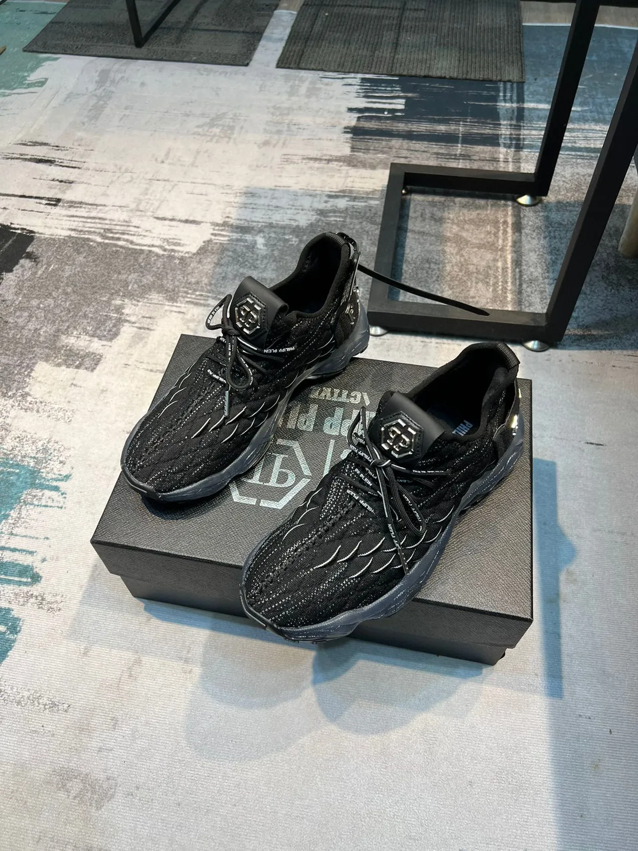 Prada Cloudbust Black Quilted Knit Chunky Sneakers 5