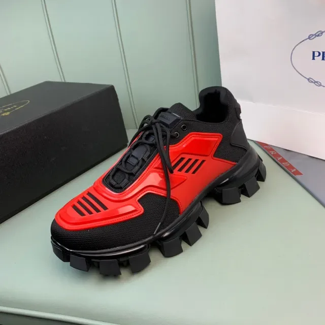 Prada Cloudbust Black Red Sole Mesh And Synthetic Overlay Chunky Sneakers 9