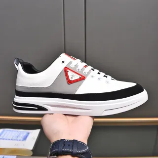 Prada Cloudbust Color-Block White Gray Black Red जीवनशैली स्नीकर