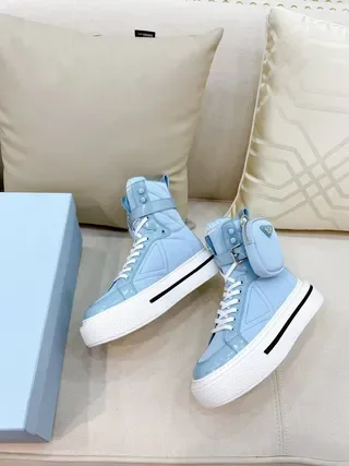 Prada Cloudbust Light Blue High-Top Platform Lifestyle Sneaker 8