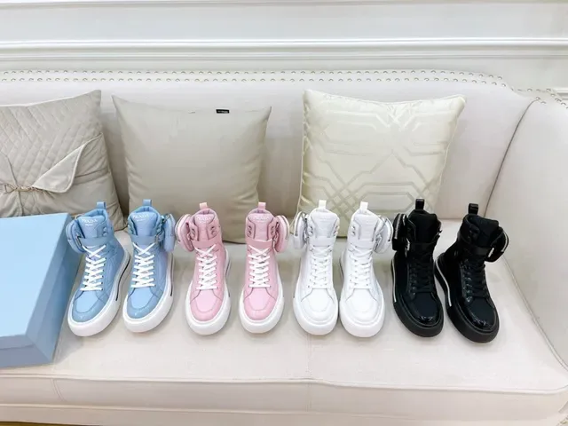 Prada Cloudbust Light Blue High-Top Platform Lifestyle Sneaker 9