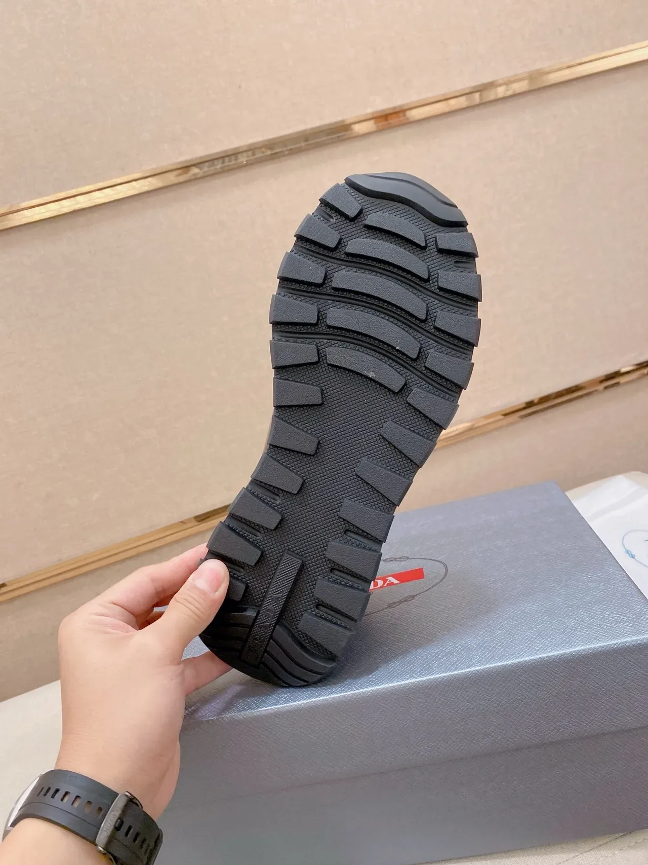 Prada Cloudbust Navy Nylon and Gloss Black Lifestyle Sneakers 2