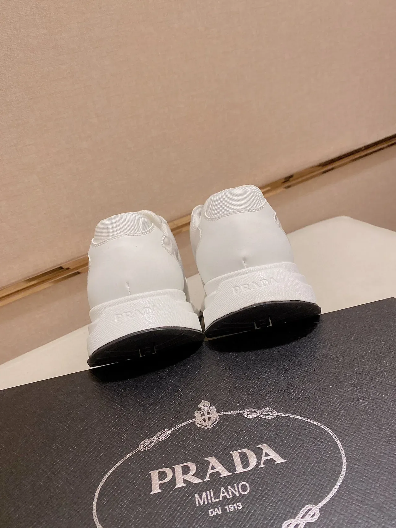 Prada Cloudbust White Black Leather And Textile Upper Tonal Laces Lifestyle Sneakers 9
