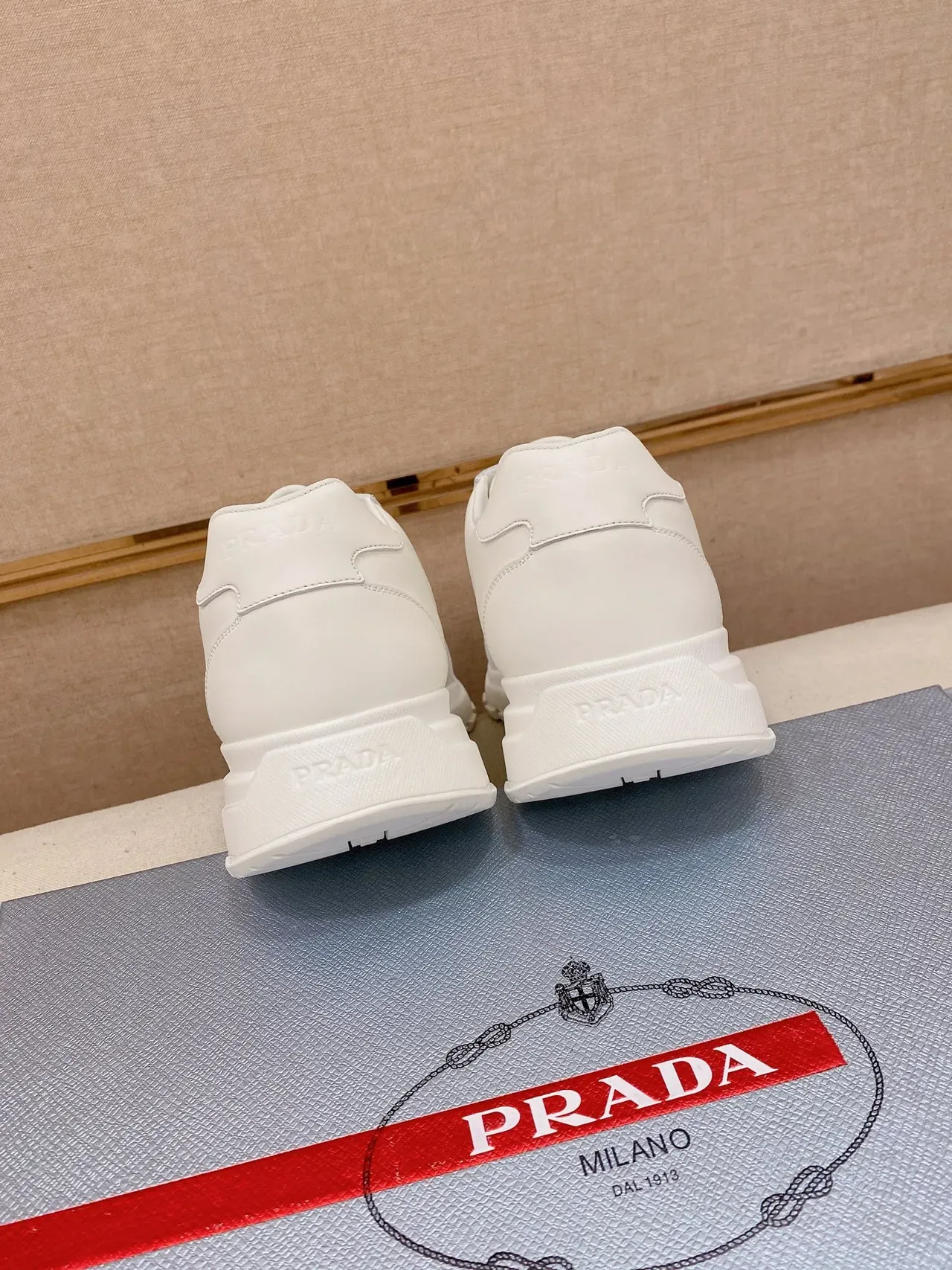 Prada Cloudbust White Leather Lifestyle Sneakers 3