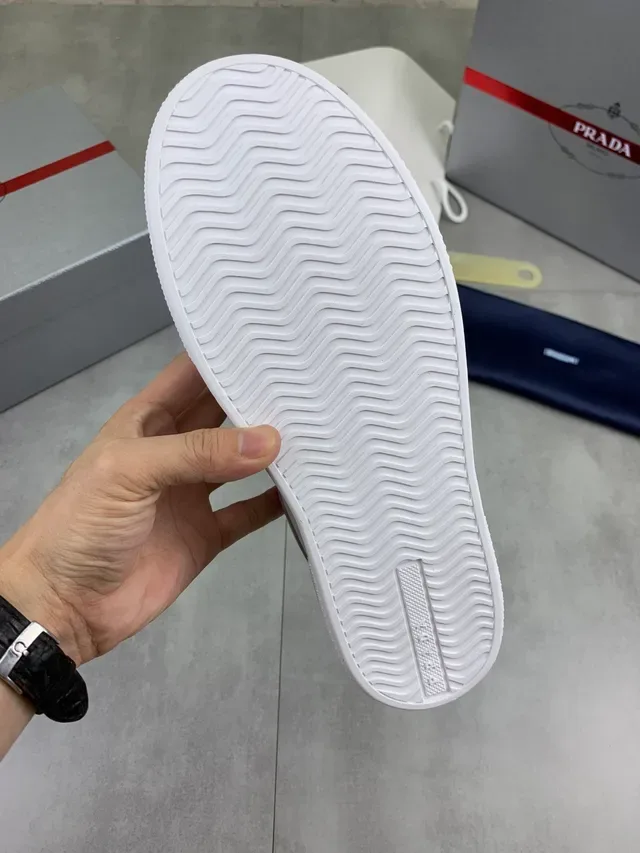 Prada Cloudbust White Silver Low-Top Platform Sole Lifestyle Sneakers 2