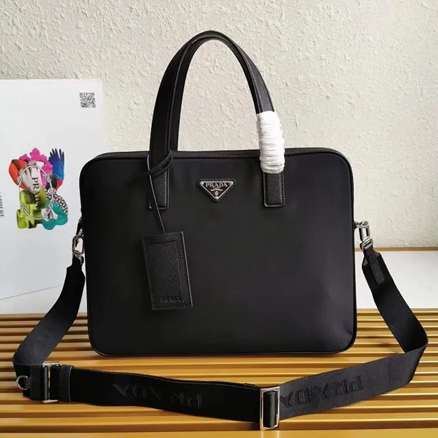 Prada Galleria কালো নাইলন স্ট্রাকচার্ড টোট ব্যাগ 2