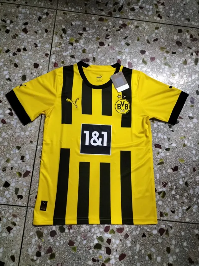 Puma Borussia Dortmund Home Yellow Black Vertical Stripes Jersey 3