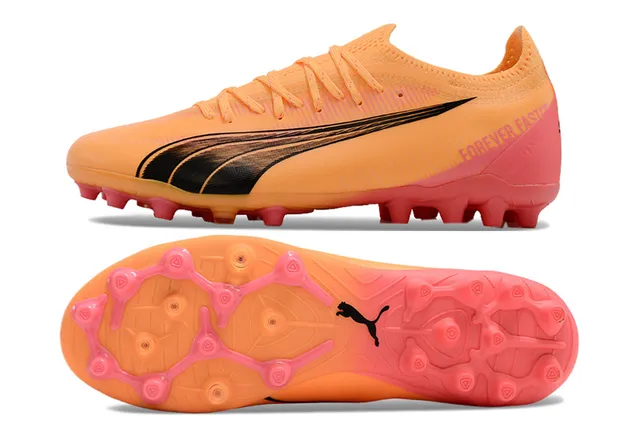 Puma Future Z Faster برتقالي وردي أرض صلبة أحذية كرة القدم 5