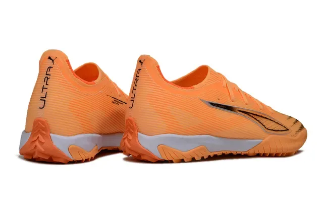 Puma Future Z Orange Silver Low-Cut Knit Upper Textured Synthetic Turf Soccer Shoes 5