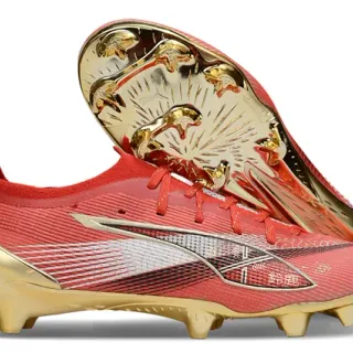 Puma Future Z Red and Gold Firm-Ground Soccer Shoes