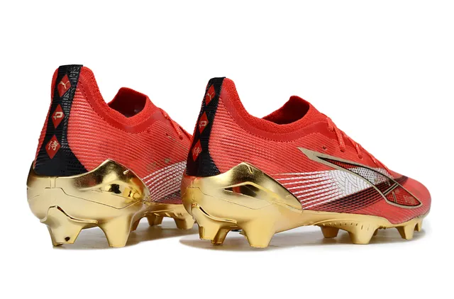 Puma Future Z Rouge et Or Chaussures de football pour terrain ferme 5