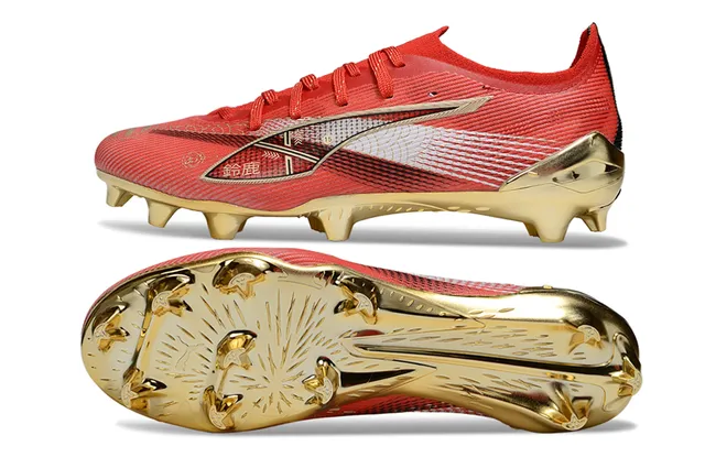 Puma Future Z Rouge et Or Chaussures de football pour terrain ferme 6