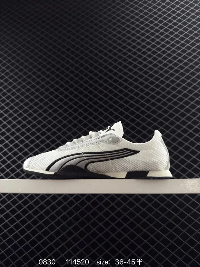 Puma H-Street أحذية رياضية شبكية بيضاء وأسود للأسلوب الحياة 6