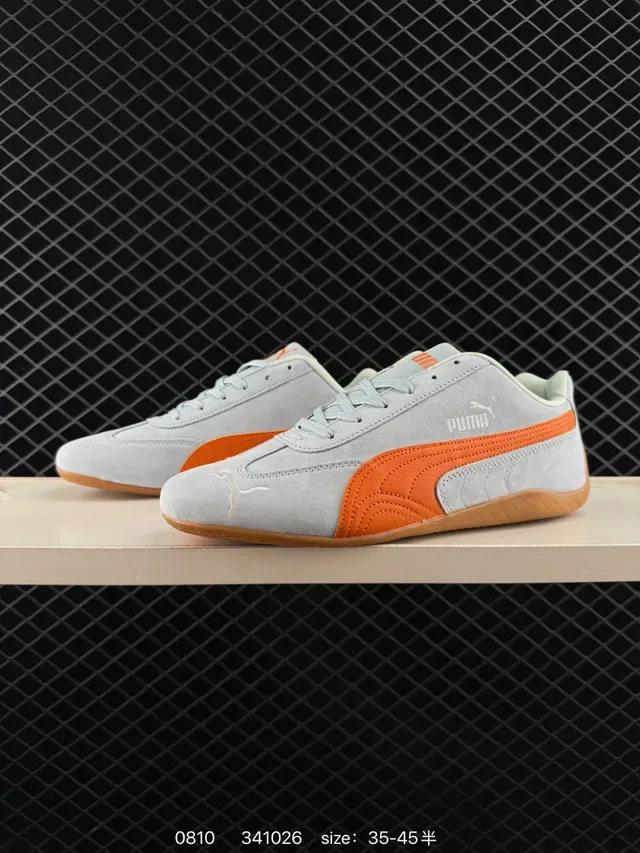 Puma Speedcat OG رمادي وبرتقالي لايف ستايل سنيكر 3