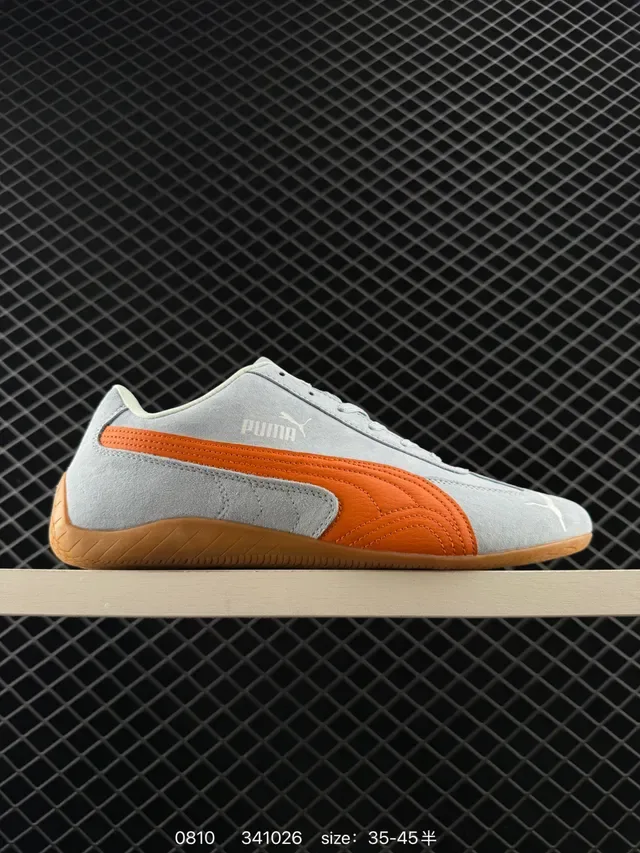 Puma Speedcat OG رمادي وبرتقالي لايف ستايل سنيكر 6