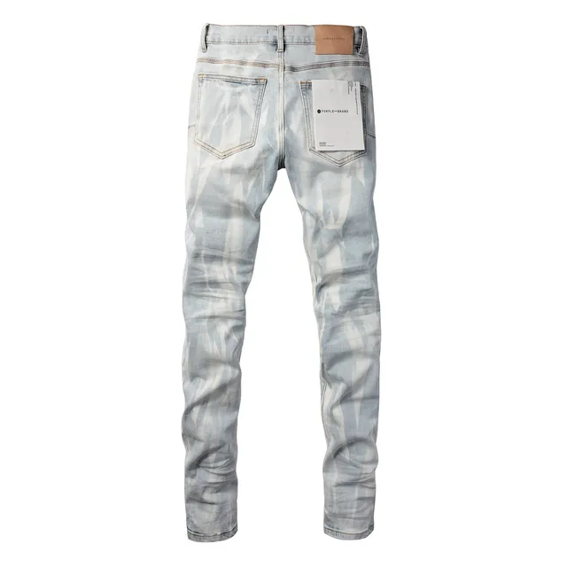 Purple Brand Acid-Wash Slim-Fit Jeans 14