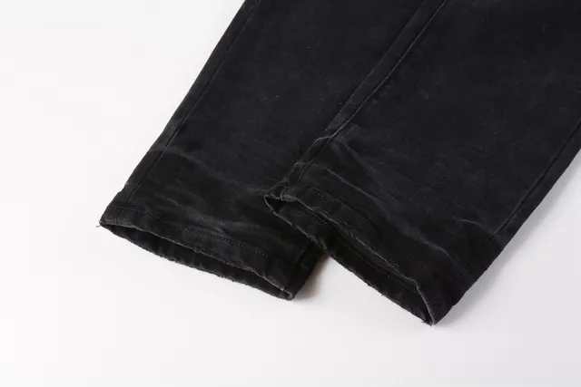 Purple Brand Distressed Black Washed Slim-Fit Jeans 3