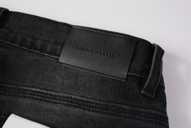 Purple Brand Distressed Black Washed Slim-Fit Jeans 4