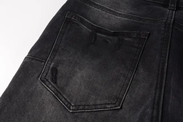 Purple Brand Distressed Black Washed Slim-Fit Jeans 5