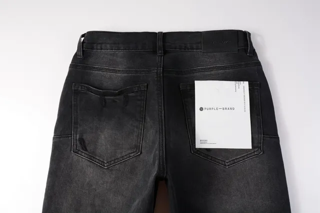 Purple Brand Distressed Black Washed Slim-Fit Jeans 6