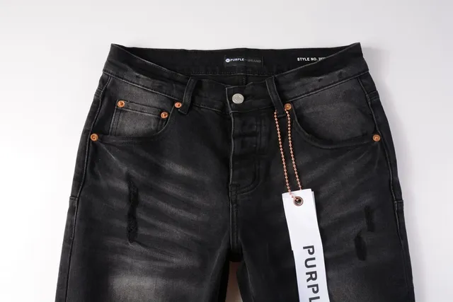 Purple Brand Distressed Black Washed Slim-Fit Jeans 15
