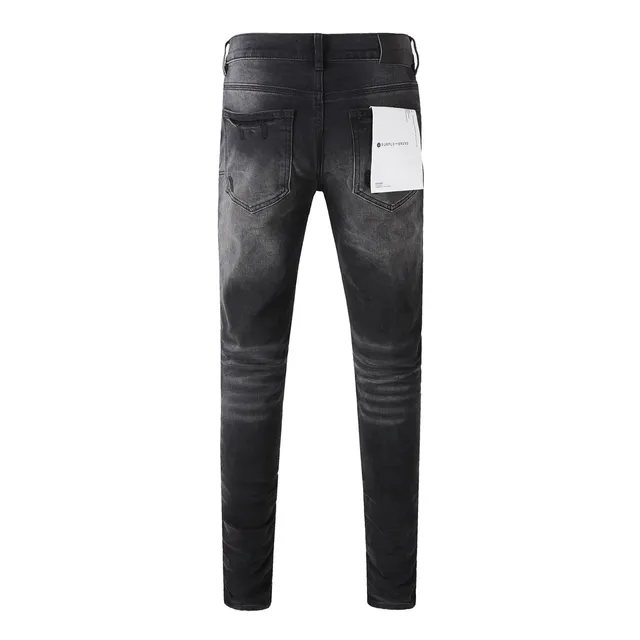 Purple Brand Distressed Black Washed Slim-Fit Jeans 18