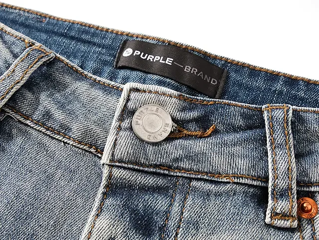 Purple Brand Distressed Paint-Splatter Light-Wash Slim-Fit Jeans 12