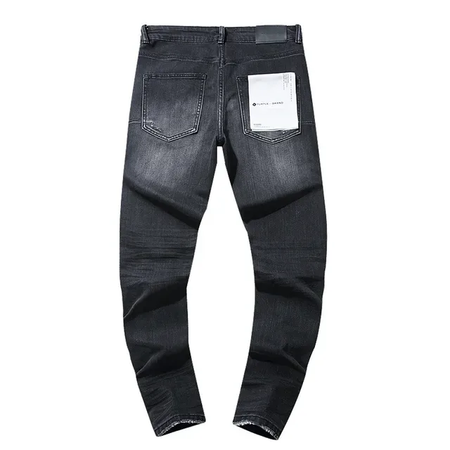 Purple Brand Distressed Slim-Fit Faded Black Jeans 3