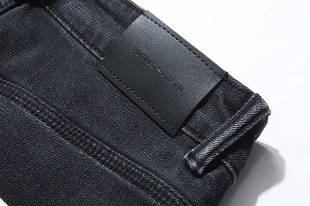Purple Brand Distressed Slim-Fit Faded Black Jeans 13